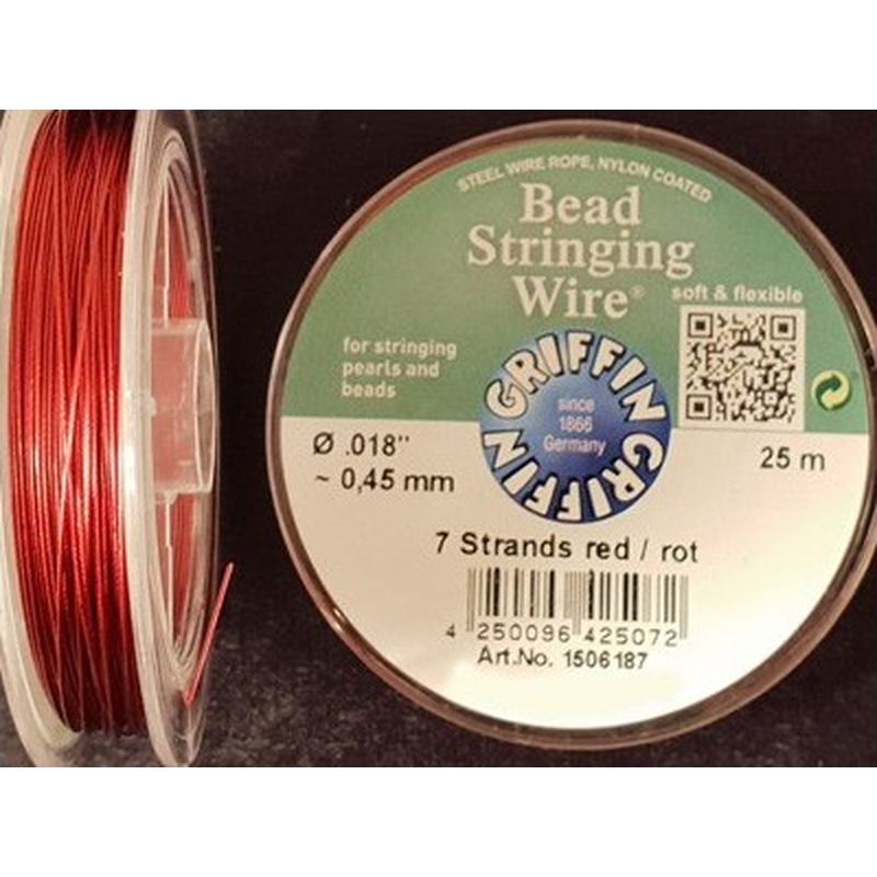 Schmuckdraht 0.45mm/25m/7str rot