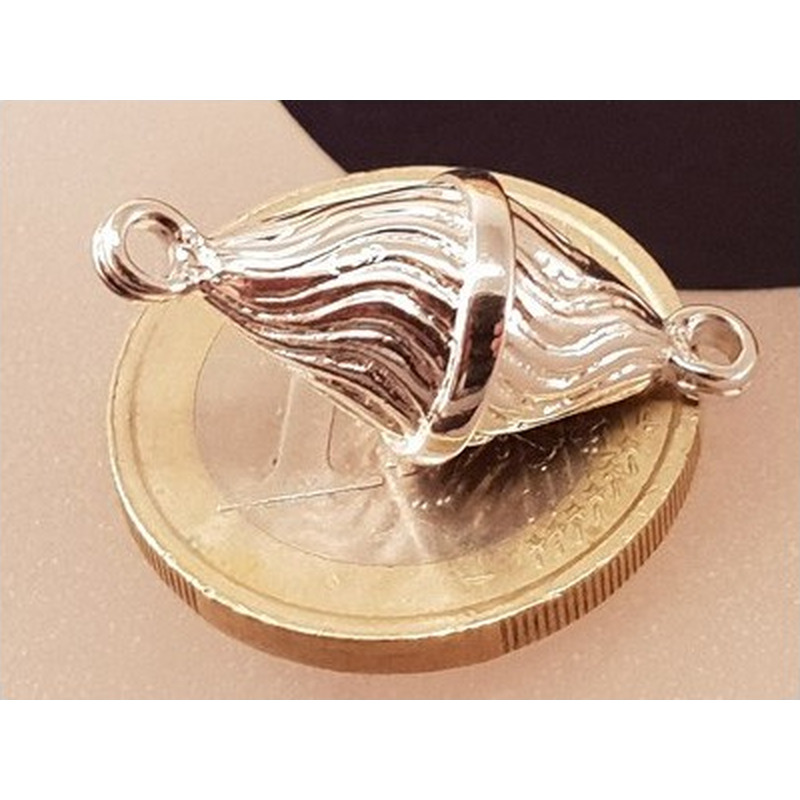 Magnetschliesse 11x26mm, 925 Silber rhodiniert