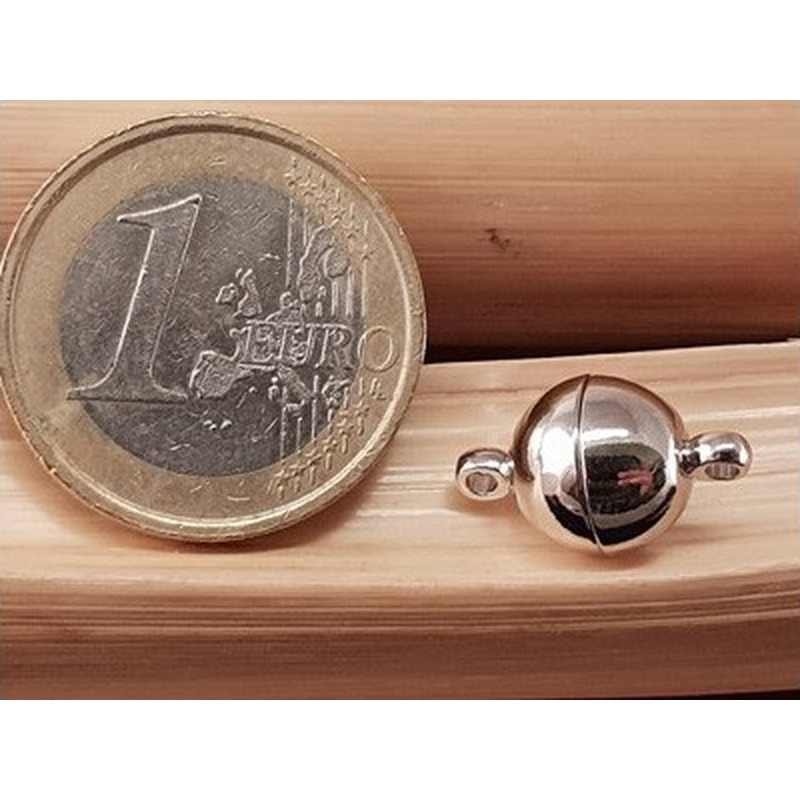 Magnetschliesse 10mm silberfarben., geklebt