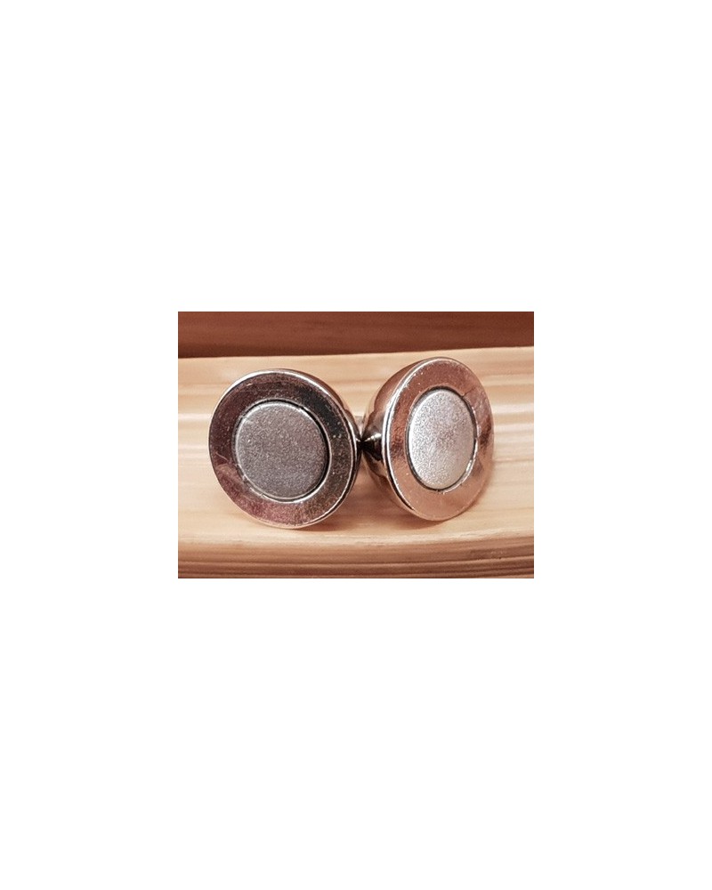 Magnetschliesse 10mm silberfarben., geklebt