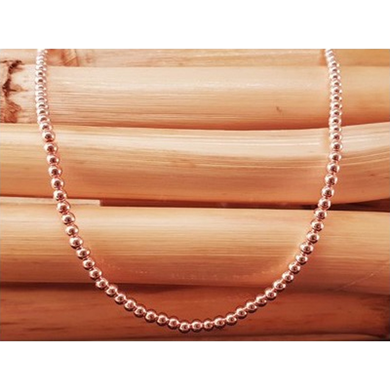Blutsteinkette Rosegold (Hämatit) 3mm