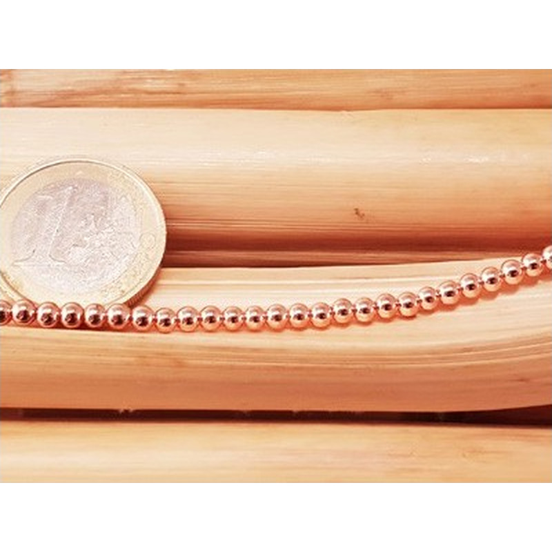 Blutsteinkette Rosegold (Hämatit) 3mm