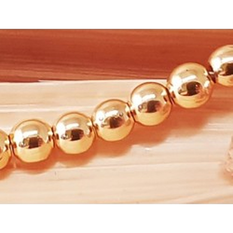 Blutsteinkette Gold (Hämatit) 3mm