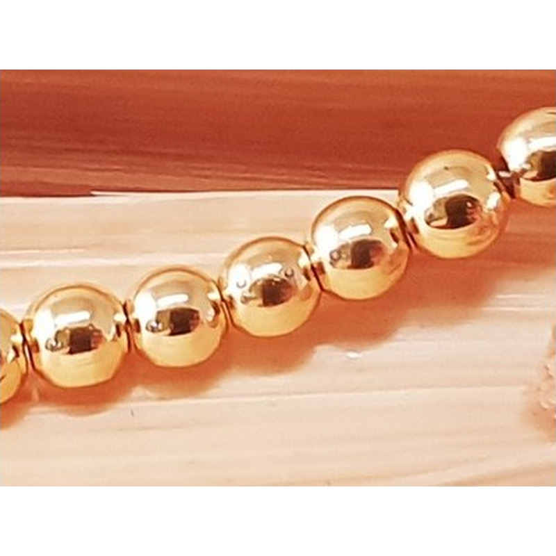 Blutsteinkette Gold (Hämatit) 3mm