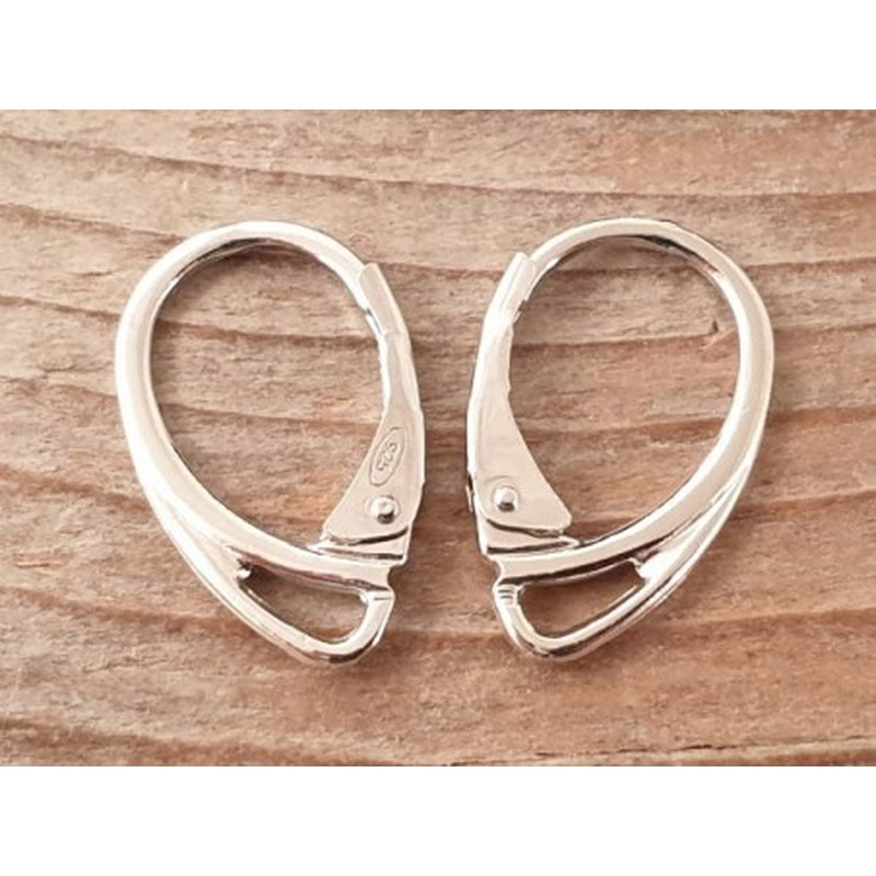 2 Stk. Brisur 18mm, 925 Silber rhodiniert