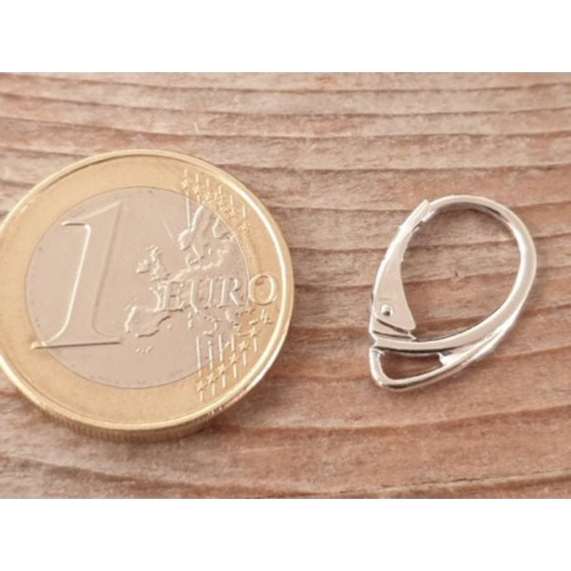 2 Stk. Brisur 18mm, 925 Silber rhodiniert