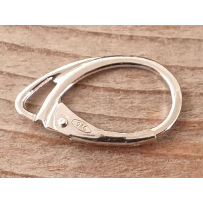 2 Stk. Brisur 18mm, 925 Silber rhodiniert