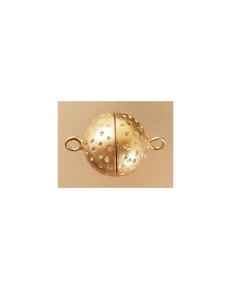 Magnetschliesse 8mm Stardust, 925 Silber vergoldet, geschlossen