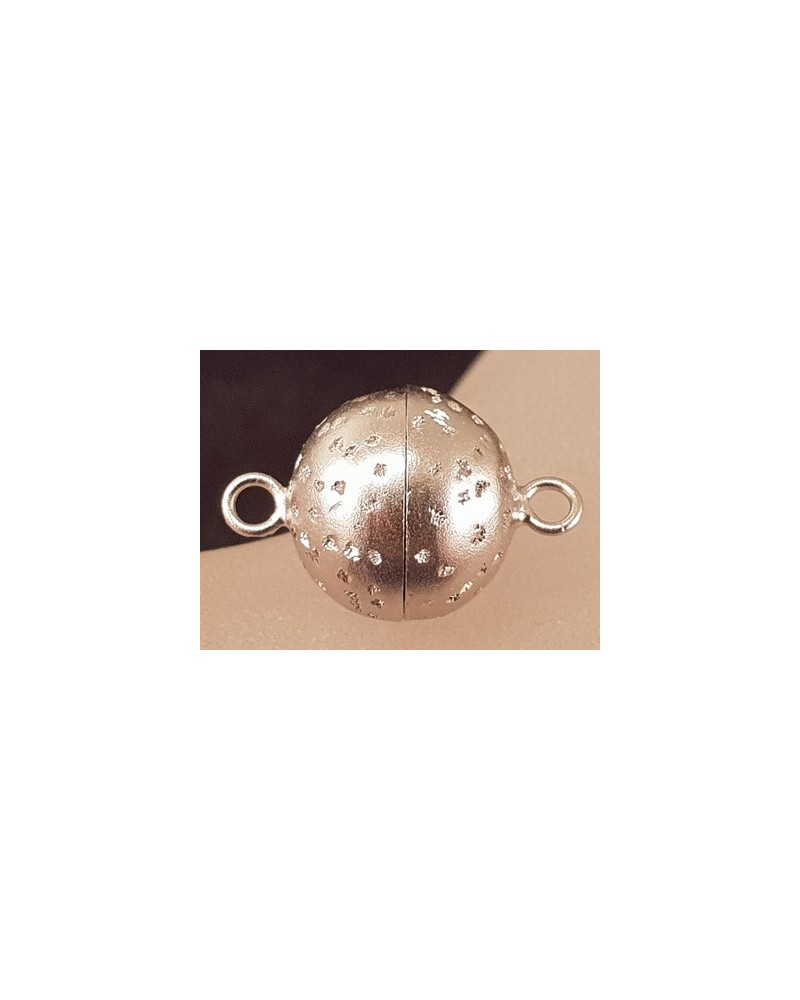 Magnetschliesse 8mm Stardust, 925 Silber rhodiniert, geschlossen