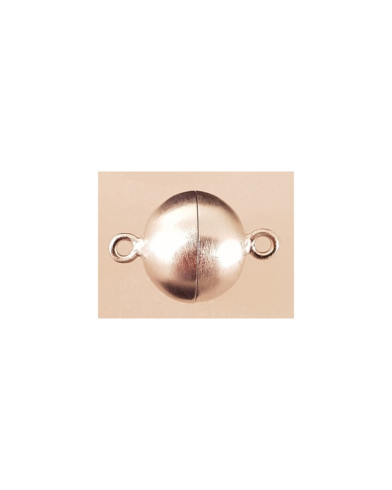 Magnetschliesse 8mm satiniert, 925 Silber rhodiniert, geschlossen