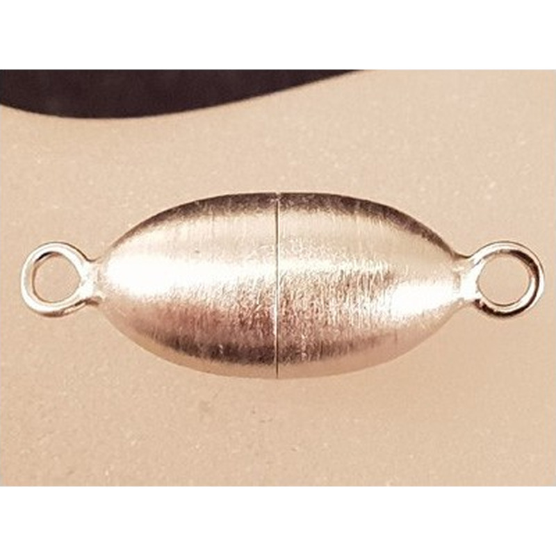 Magnetschliesse 6x18mm satiniert, 925 Silber rhodiniert, geschlossen
