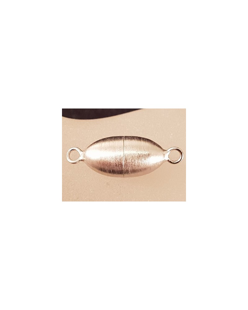 Magnetschliesse 10x24mm satiniert, 925 Silber rhodiniert, geschlossen