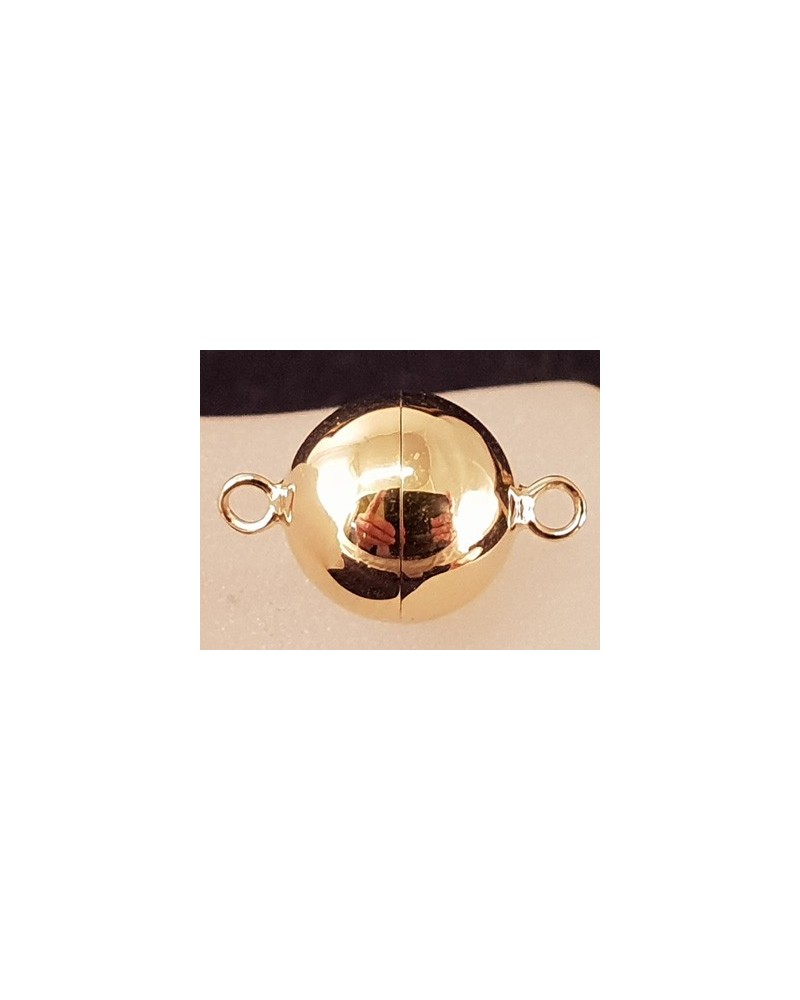 Magnetschliesse 12mm, 925 Silber vergoldet, geschlossen