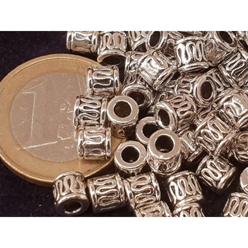 Zwischenteil, Zylinder 5x5mm, Metall Tibet Style