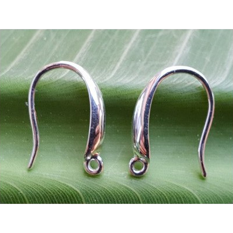 2 Stk. Ohrhaken 14mm, 925 Silber