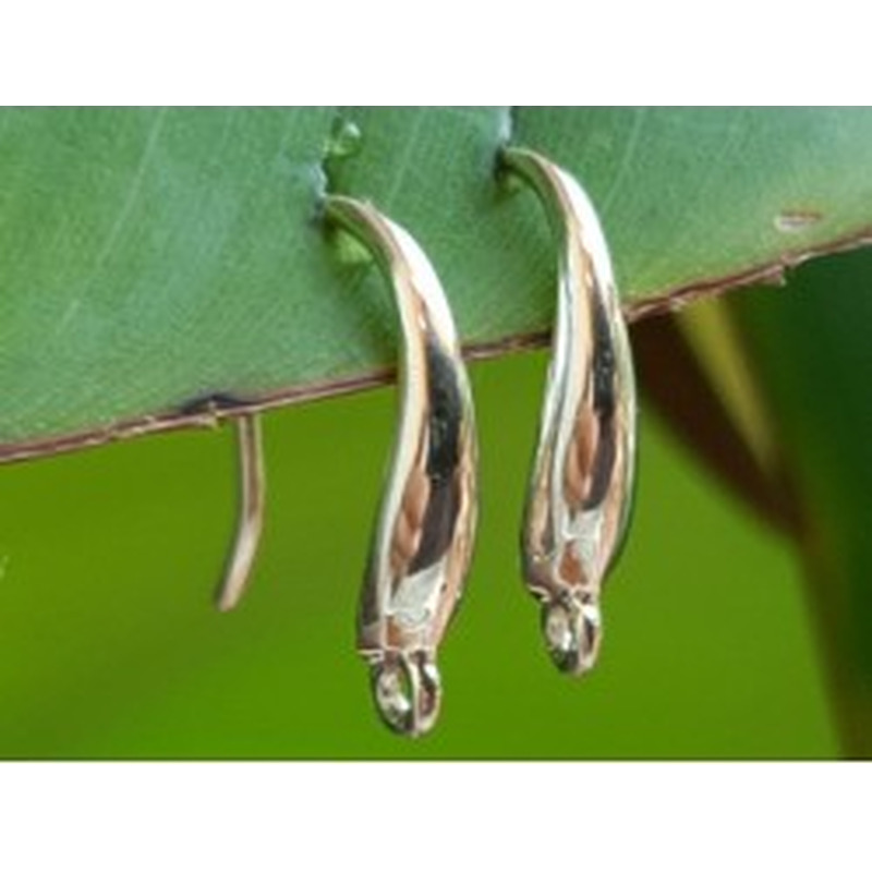 2 Stk. Ohrhaken 14mm, 925 Silber