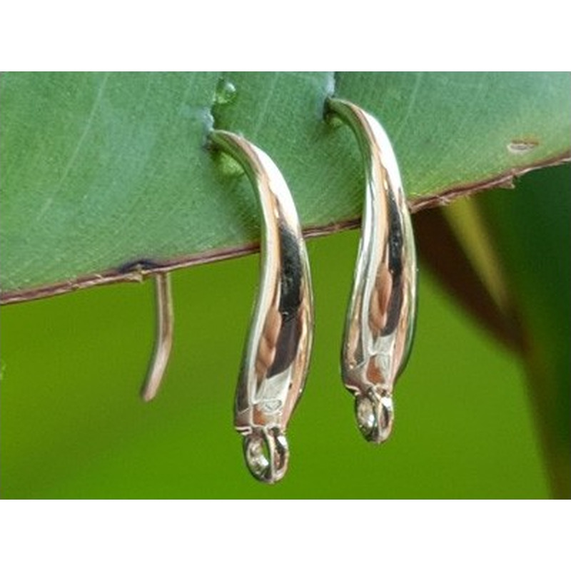 2 Stk. Ohrhaken 14mm, 925 Silber