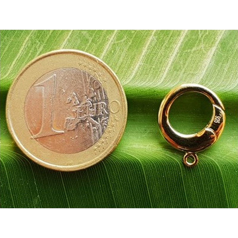 Schliesse 13mm, 925 Silber vergoldet