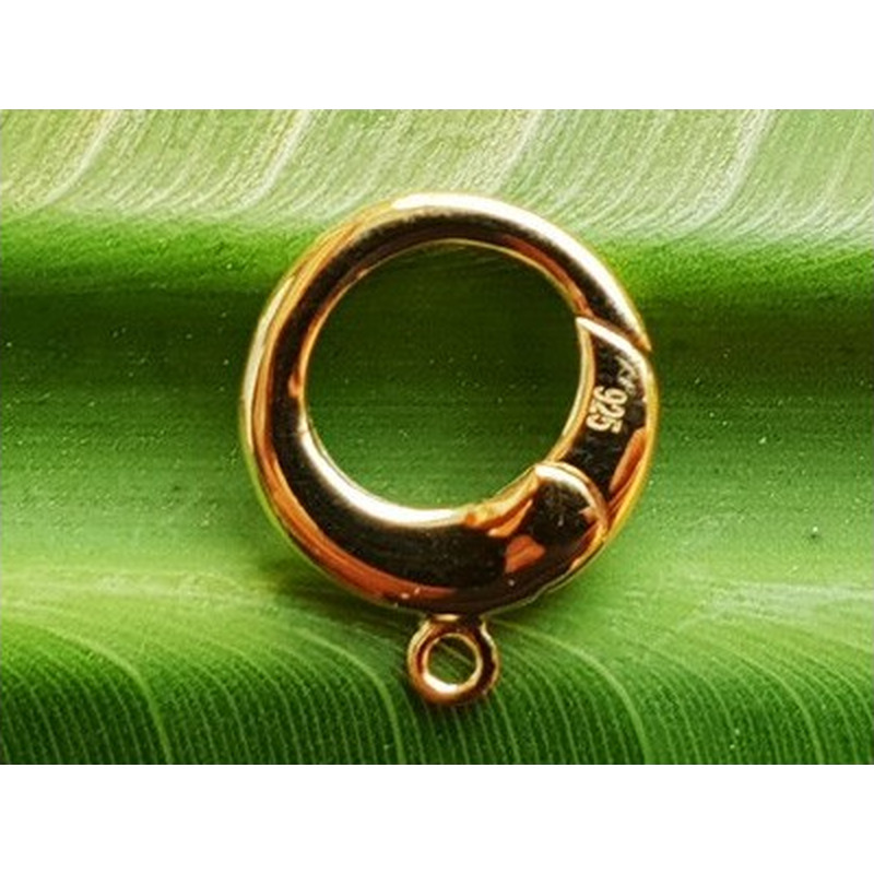 Schliesse 13mm, 925 Silber vergoldet