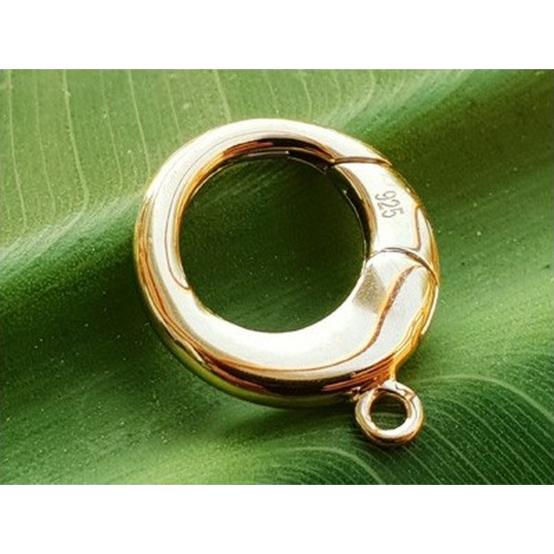 Schliesse 13mm, 925 Silber vergoldet