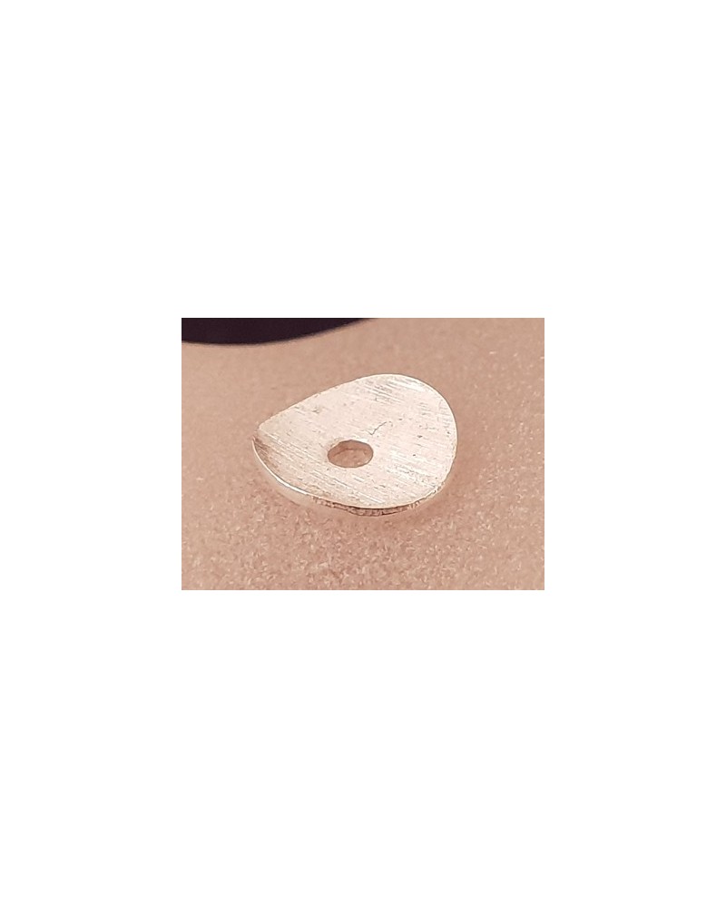 Zwischenteil, Scheibe Wave 8mm, Metall versilbert