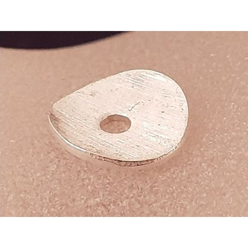 Zwischenteil, Scheibe Wave 8mm, Metall versilbert