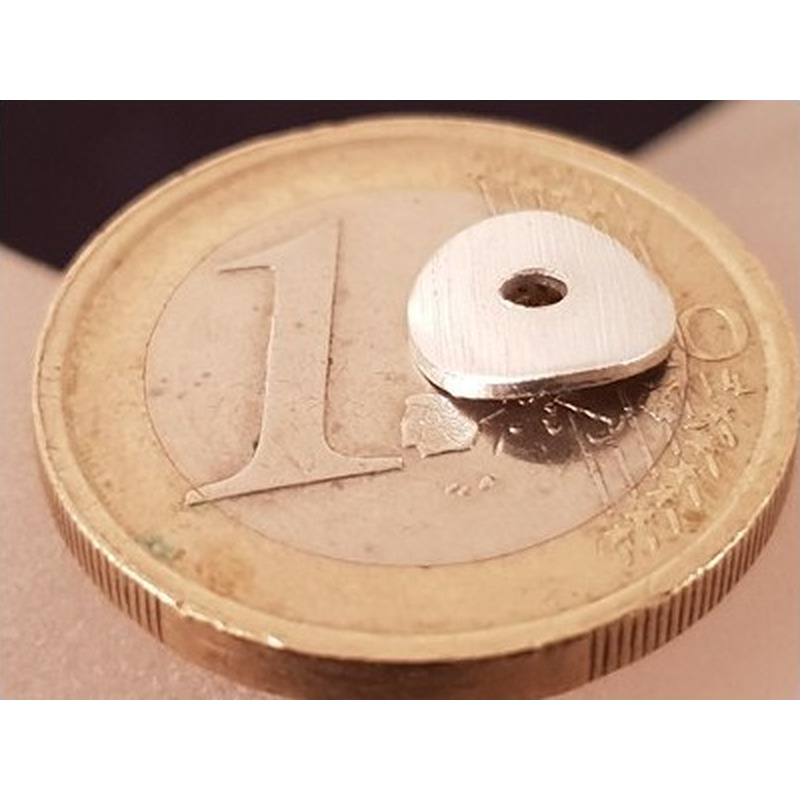 Zwischenteil, Scheibe Wave 8mm, Metall versilbert