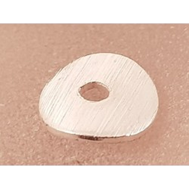 Zwischenteil, Scheibe Wave 8mm, Metall versilbert