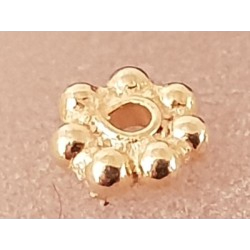 Zwischenteil, Blume 5x1.5mm, Metall vergoldet