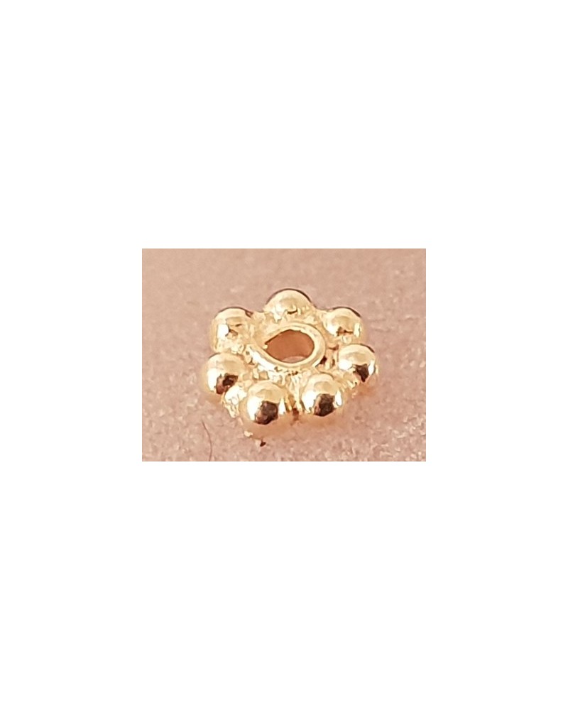 Zwischenteil, Blume 5x1.5mm, Metall vergoldet