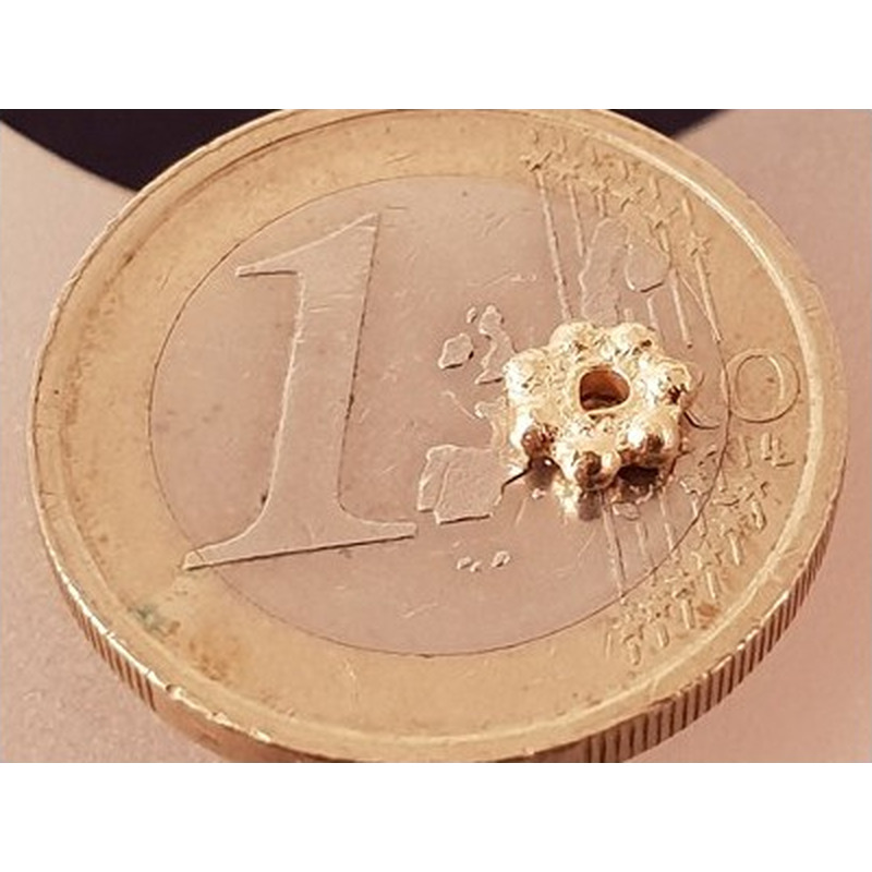 Zwischenteil, Blume 5x1.5mm, Metall vergoldet