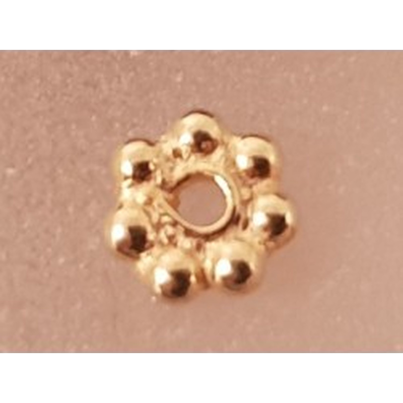 Zwischenteil, Blume 5x1.5mm, Metall vergoldet 2