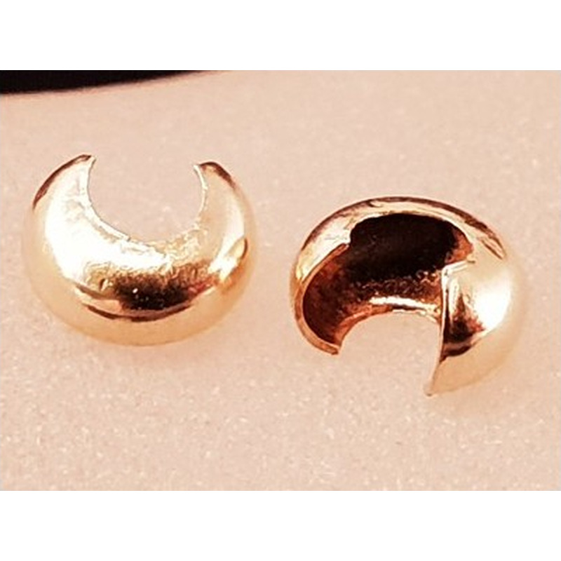 Kaschierkalotte 4mm, Goldfilled, 2 Stk