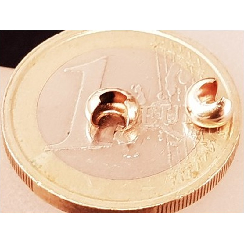 Kaschierkalotte 4mm, Goldfilled, 2 Stk