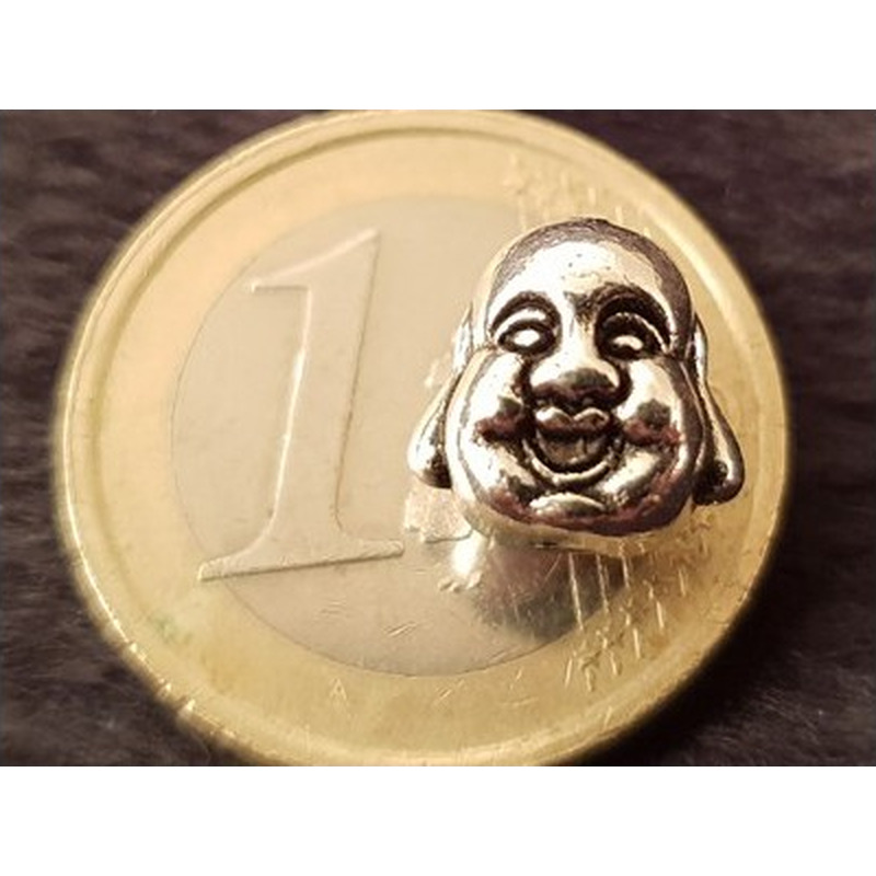 Zwischenteil Buddhakopf, Metall Antik