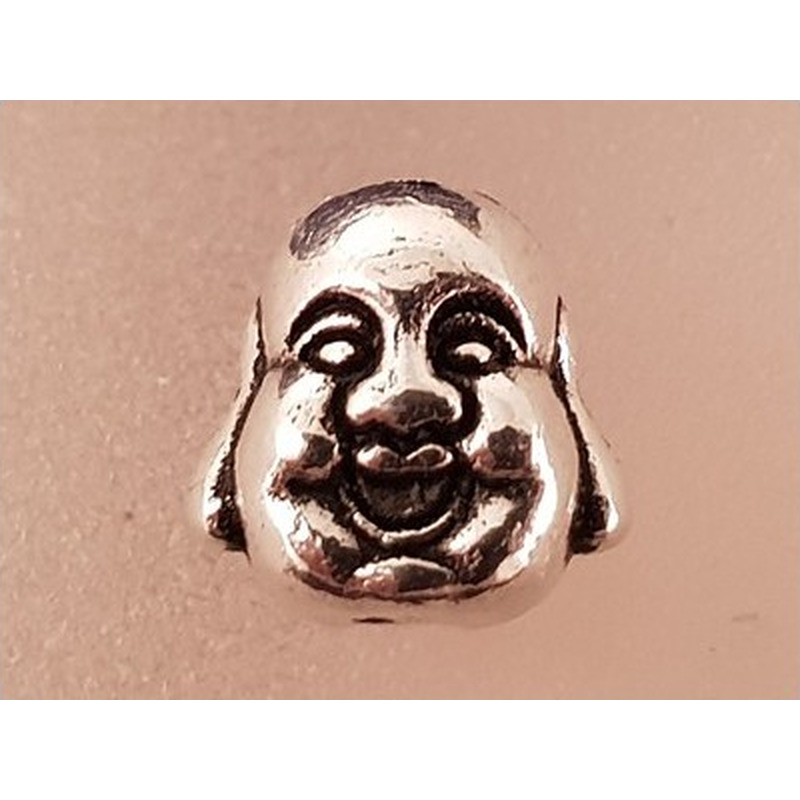 Zwischenteil Buddhakopf, Metall Antik