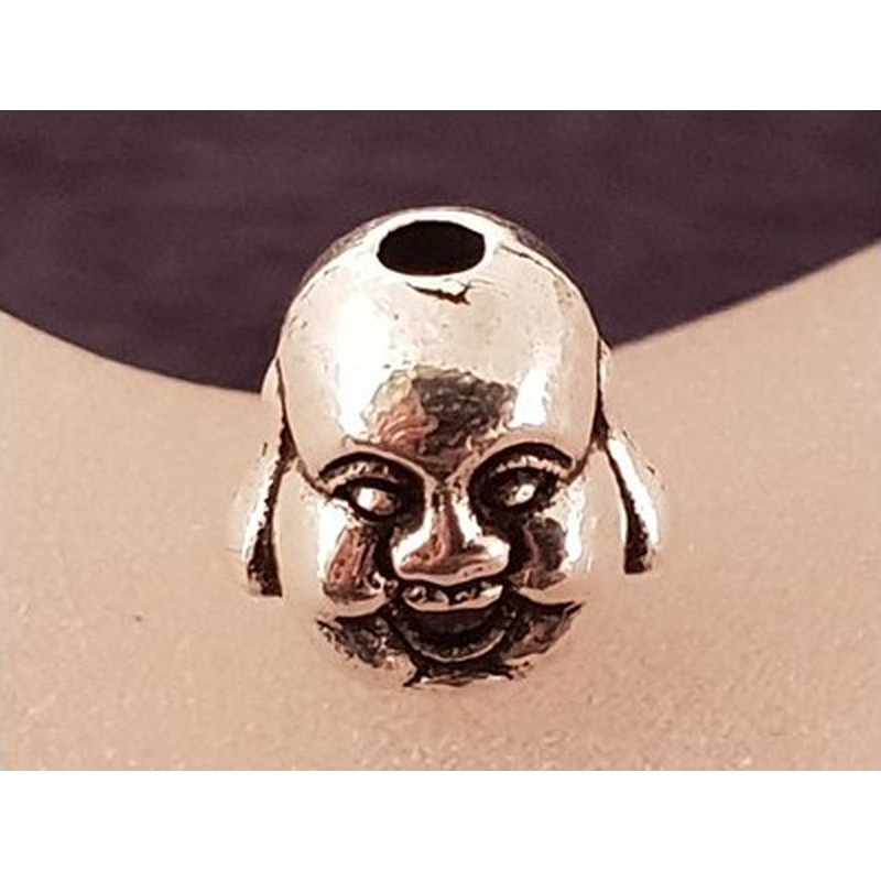 Zwischenteil Buddhakopf, Metall Antik