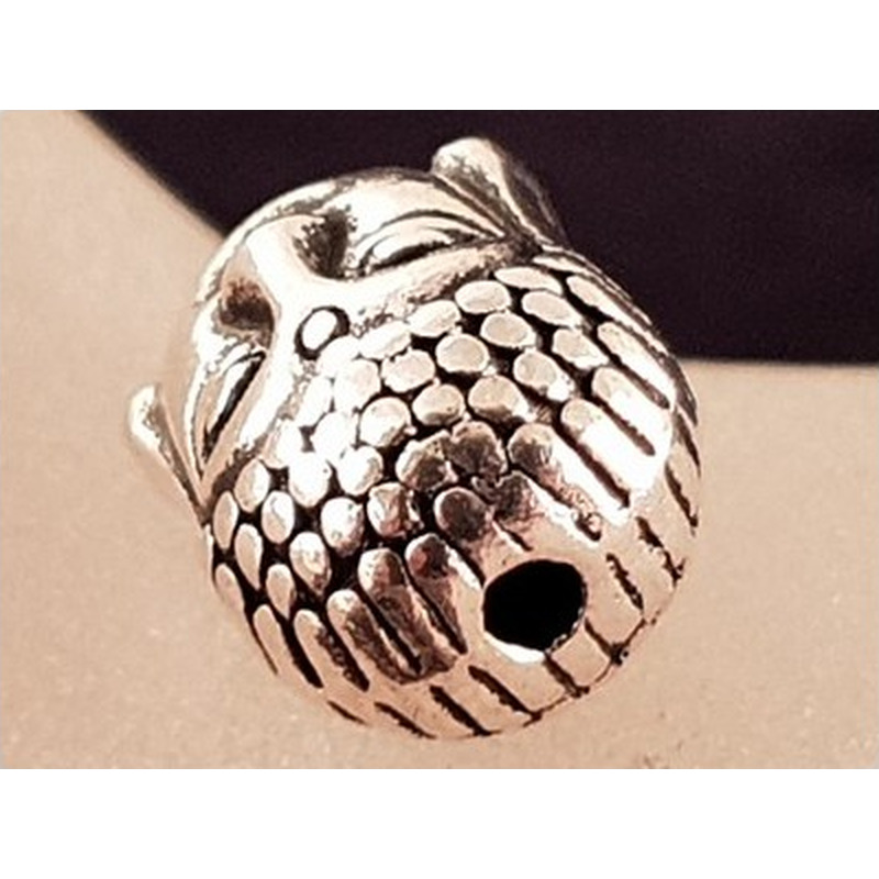 Zwischenteil Buddhakopf, Metall Antik
