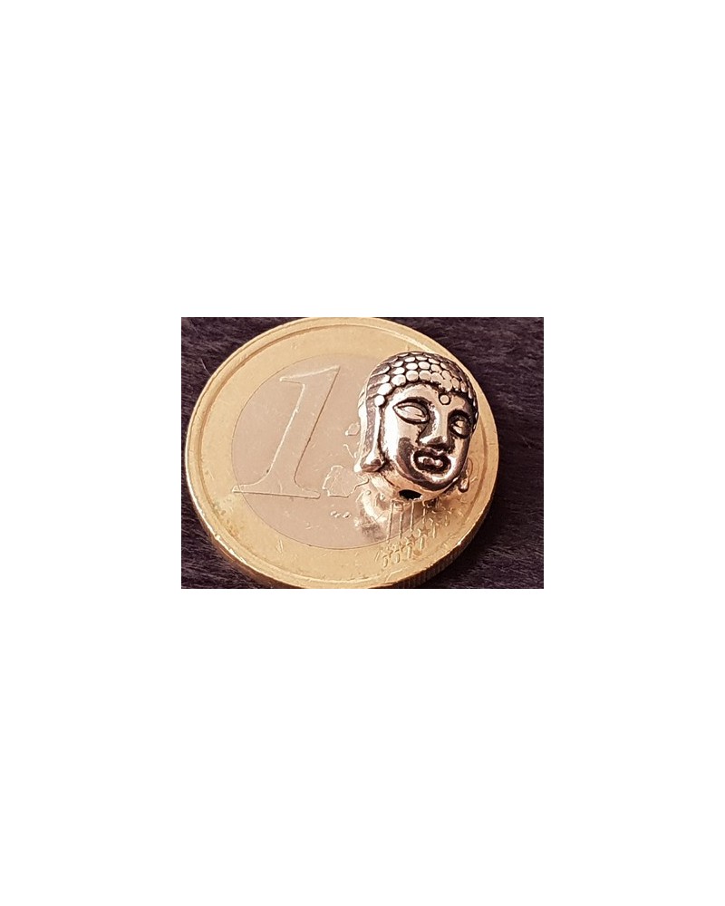 Zwischenteil Buddhakopf, Metall Antik