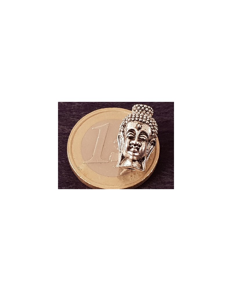 Zwischenteil Buddhakopf, Metall Antik