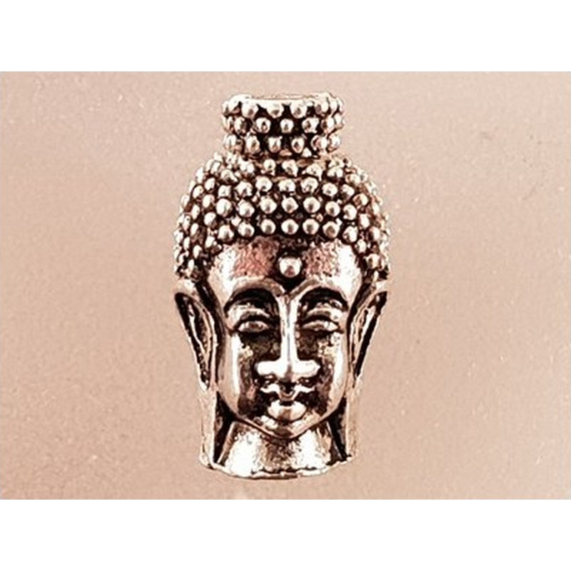 Zwischenteil Buddhakopf, Metall Antik