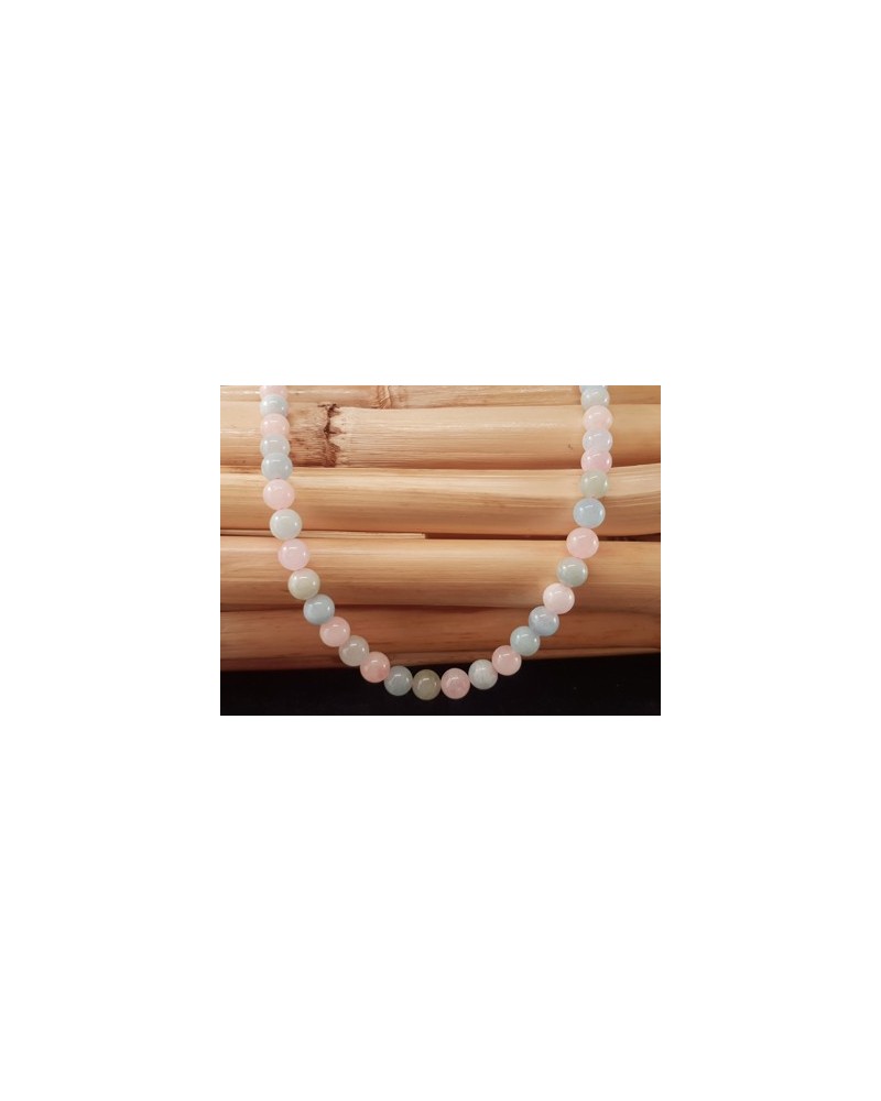 Beryllkette (Aquamarin / Morganit) 8mm