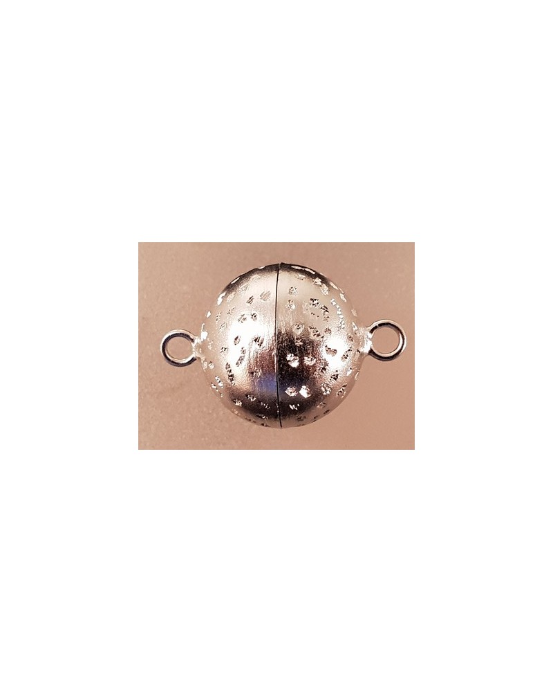 Magnetschliesse 14mm Stardust, 925 Silber rhodiniert, geschlossen
