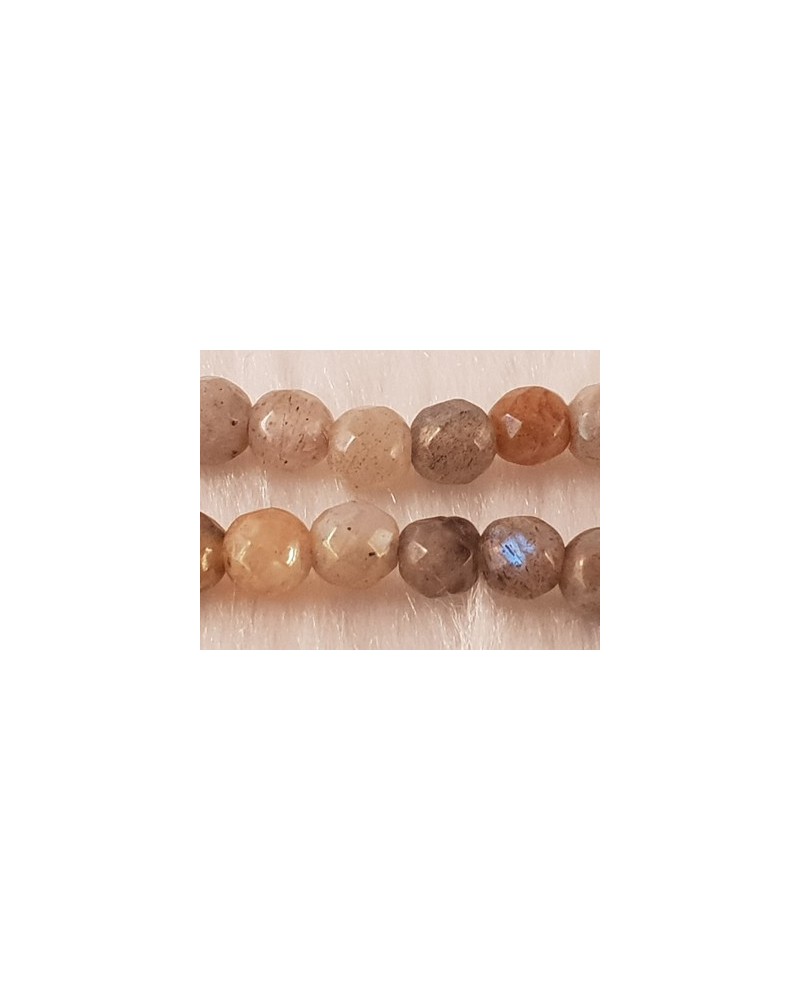 Labradoritkette facettiert gelasert 4mm