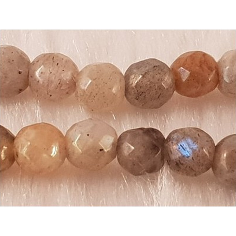 Labradoritkette facettiert gelasert 4mm