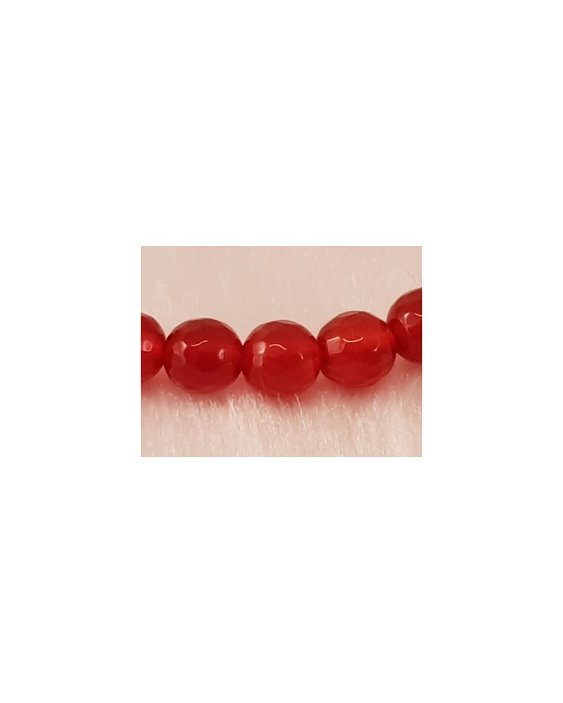 Carneolkette facettiert 6mm
