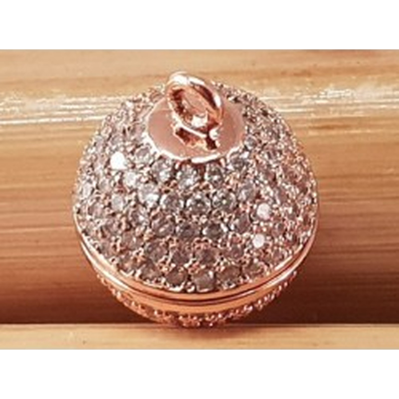 Magnetschliesse 8mm rosegoldfarben, Strass, geklebt 2