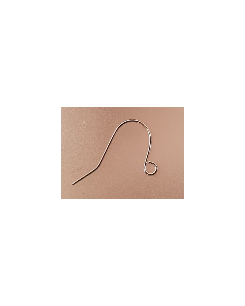 Ohrhaken 13mm (100 Stk), Messing rhodiumfarben