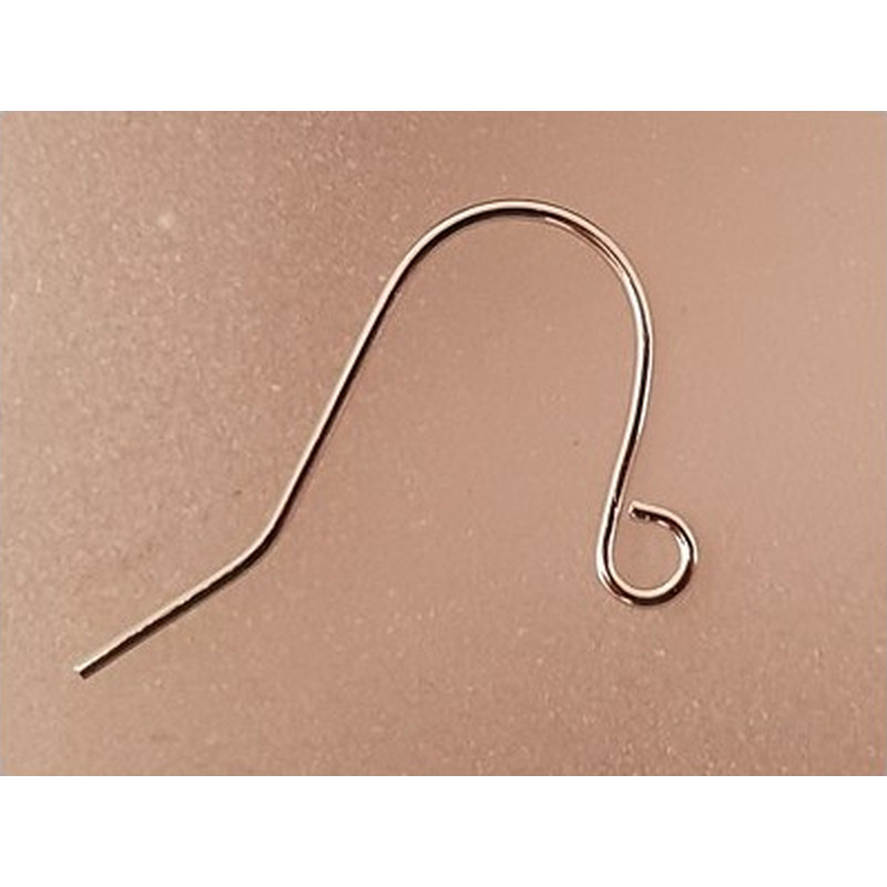 Ohrhaken 13mm (100 Stk), Messing rhodiumfarben