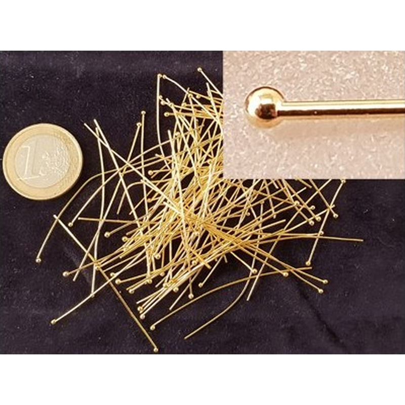 Nietstift 0,6x50mm (100 Stk), Messing goldfarben